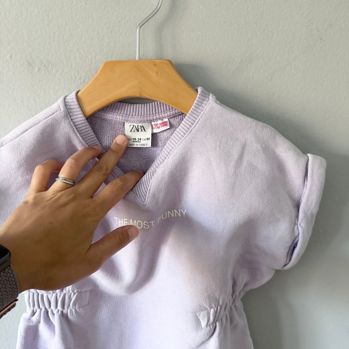 Zara / Lavender crew dress / 18-24M
