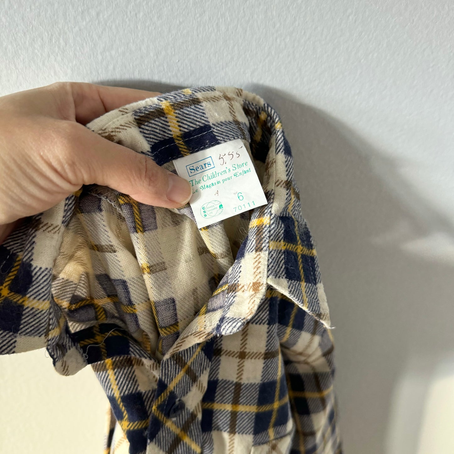 Vintage Sears / Flannel shirt / 6Y