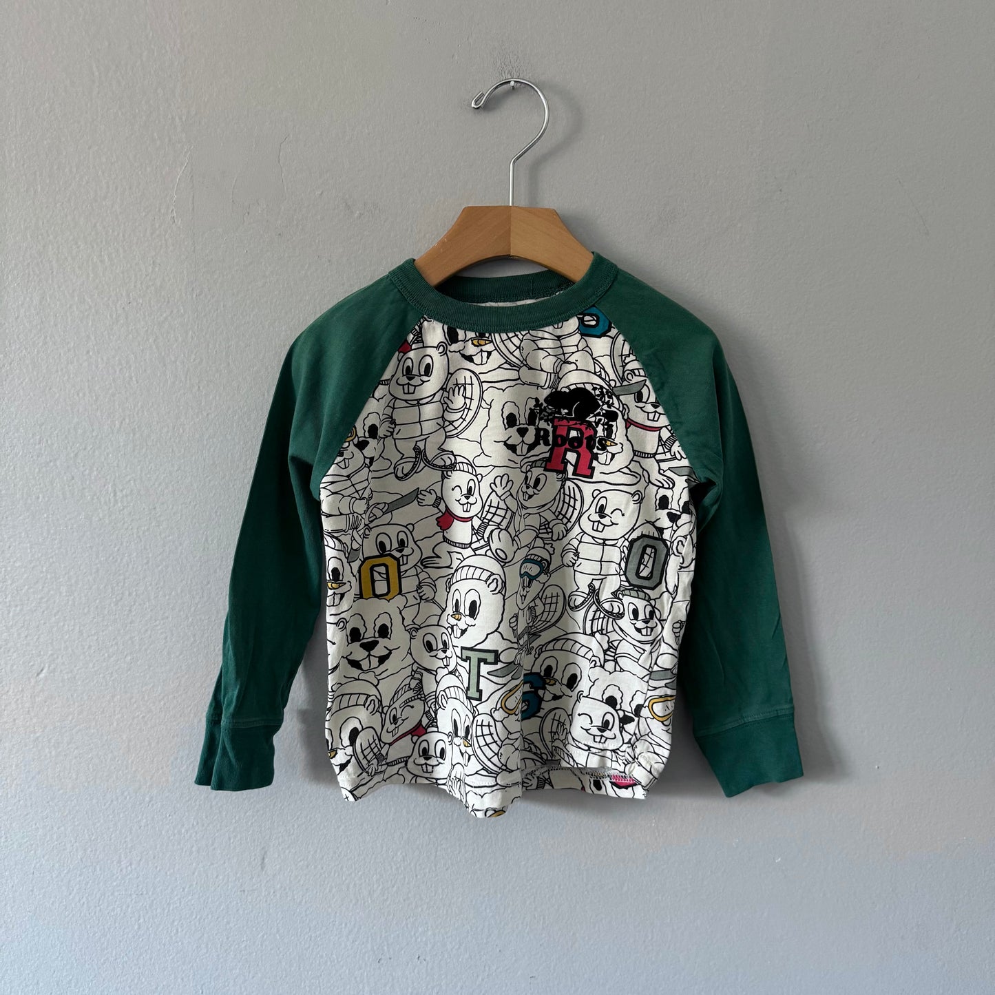Roots / Beaver long sleeve top / 4T