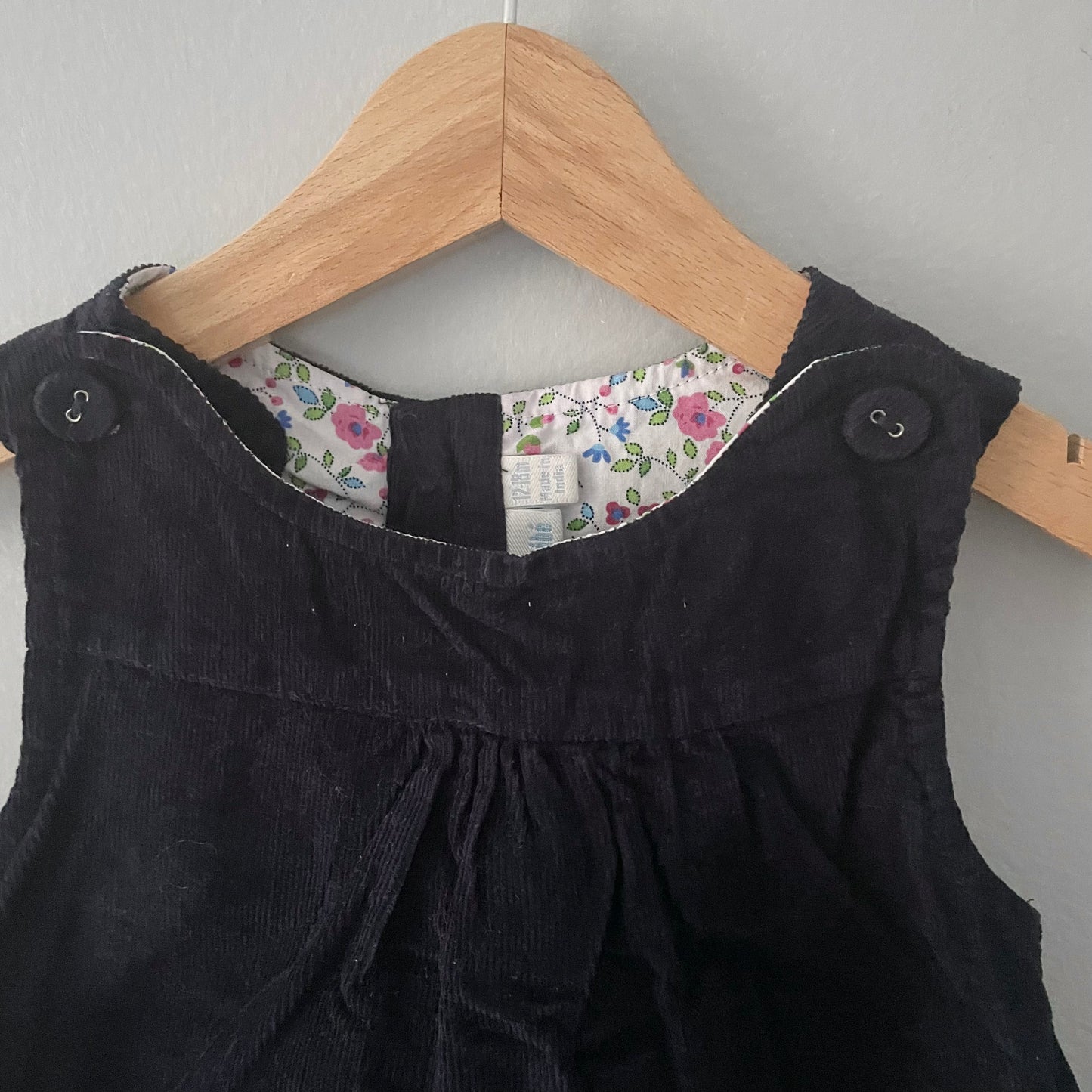 Jojo maman bebe / Black corduroy dress / 12-18M