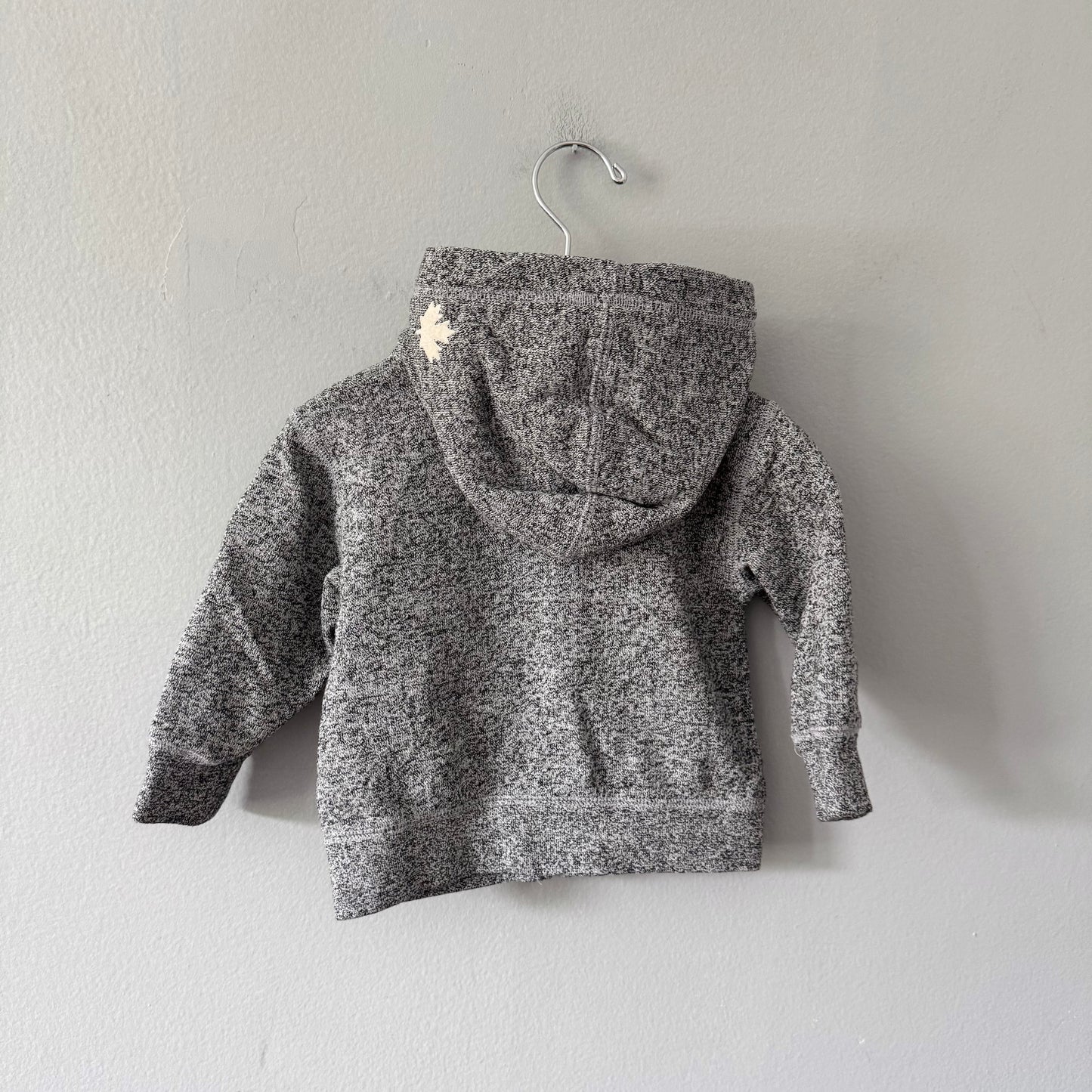 Roots / Salt and pepper zip up hoodie / 6-12M