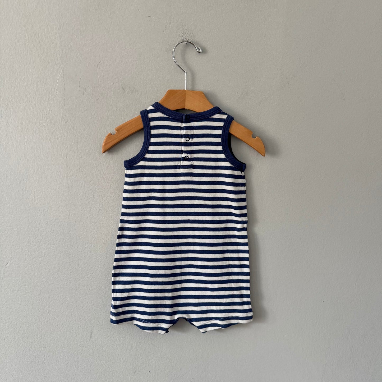 Petit Bateau / Striped tank romper / 12M