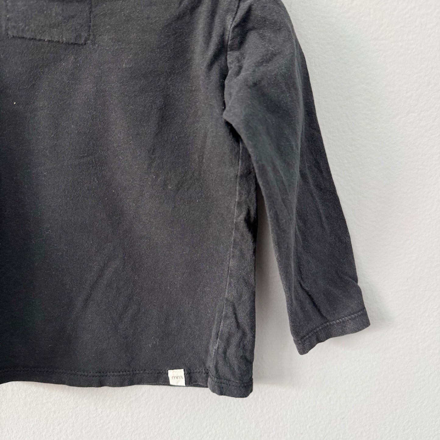 Mini Mioche / Black long sleeve top / 12-18M