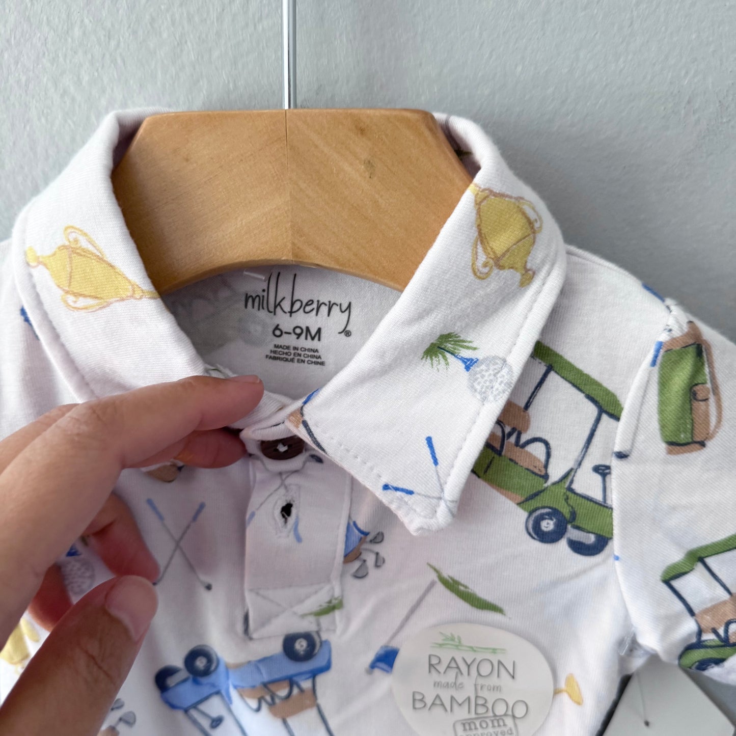 Milk Berry / Bamboo onesie / 6-9M - New with tag