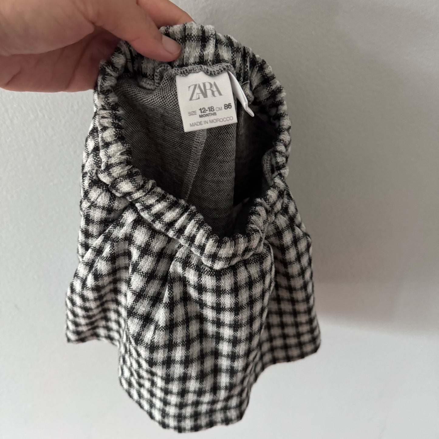 Zara / Grey checked skorts / 12-18M