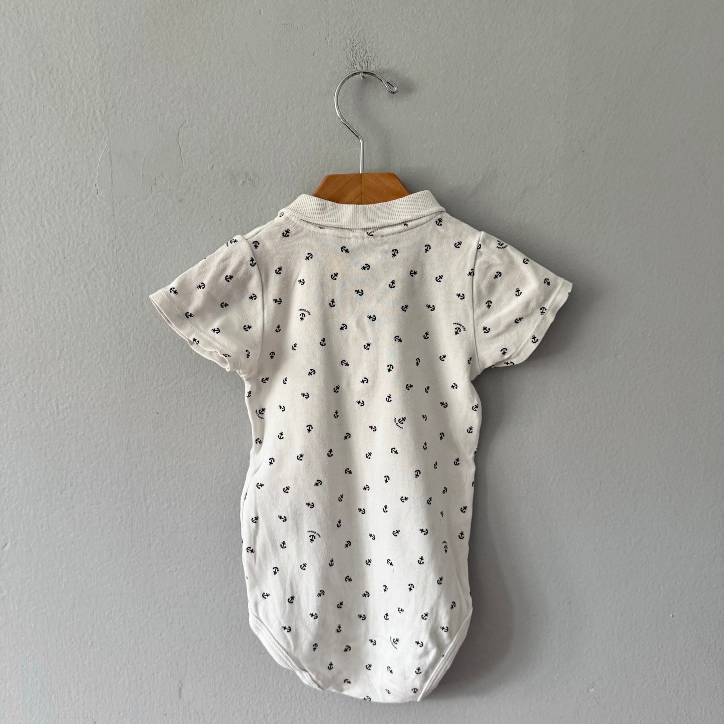 Petit bateau / White polo onesie / 36M
