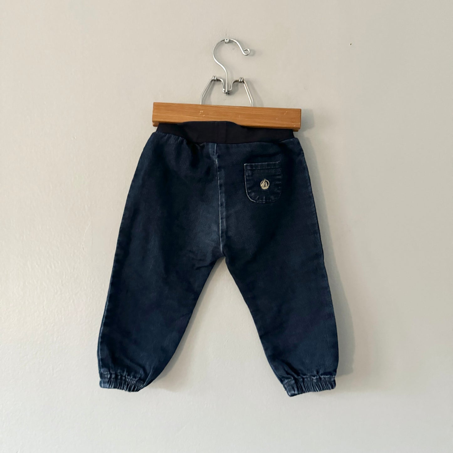 Petit Bateau / Denim jogger pants / 18M