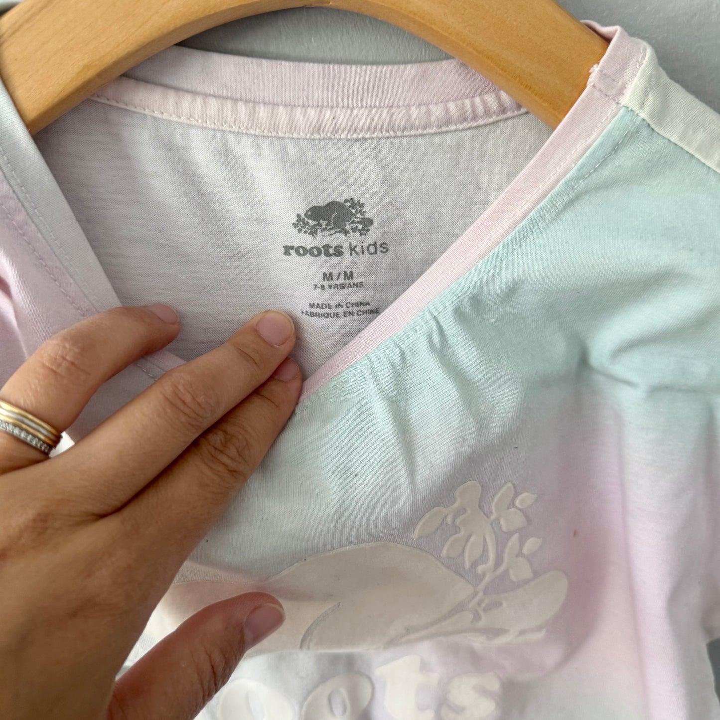 Roots / Pastel girl short sleeve top / 7-8Y