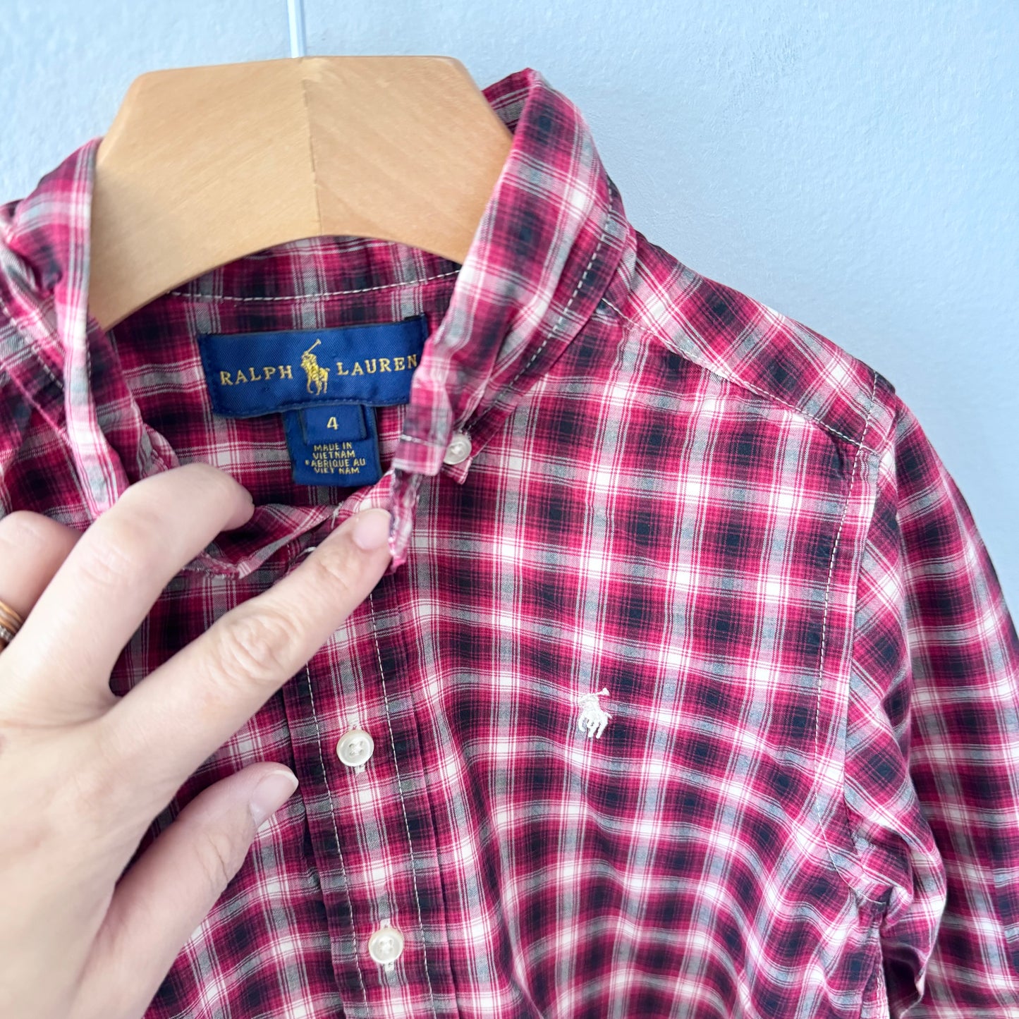 Polo Ralph Lauren / Red checked shirt / 4Y