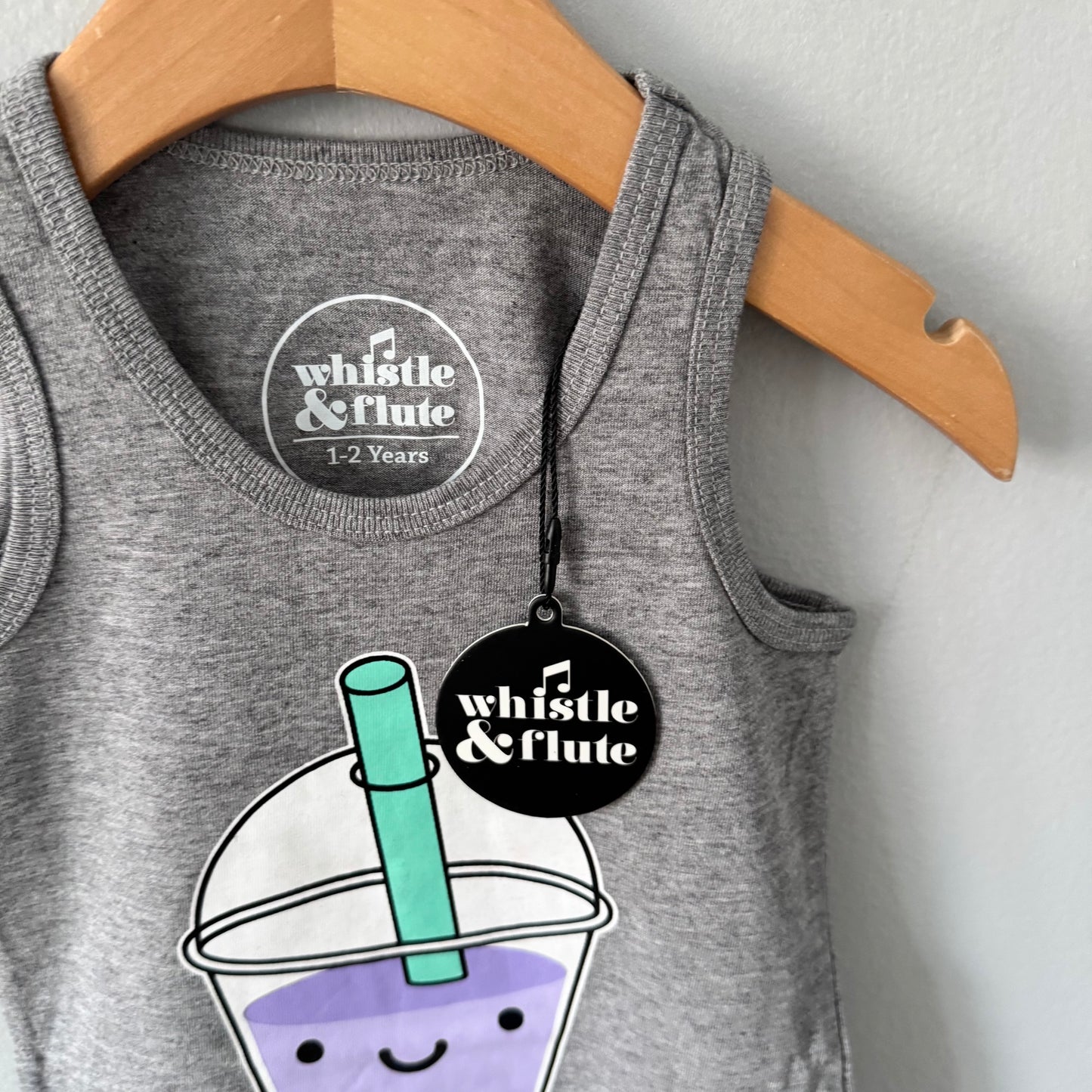 Whistle & Flute / Kawaii Bubble Tea Tank Top / 1-2T - New with tag