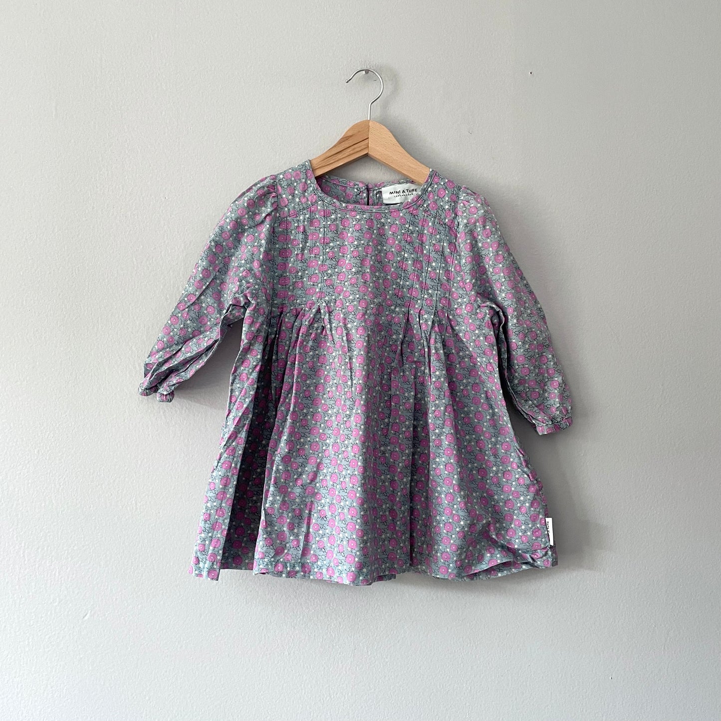 Mini A Ture / Long sleeve cotton dress / 18M