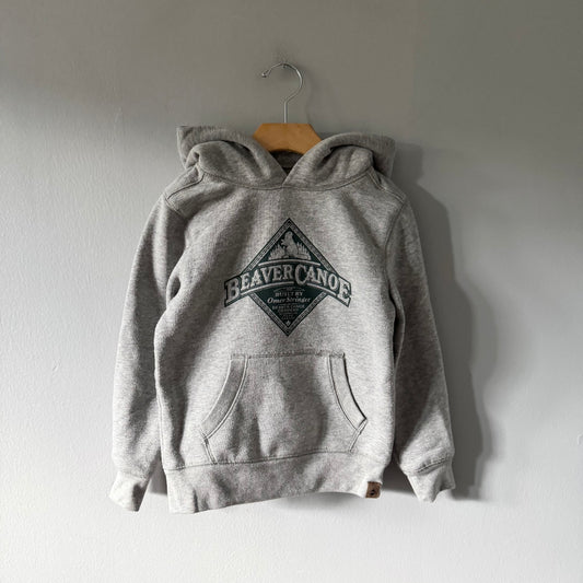 Beaver Canoe / Light grey hoodie / 6Y