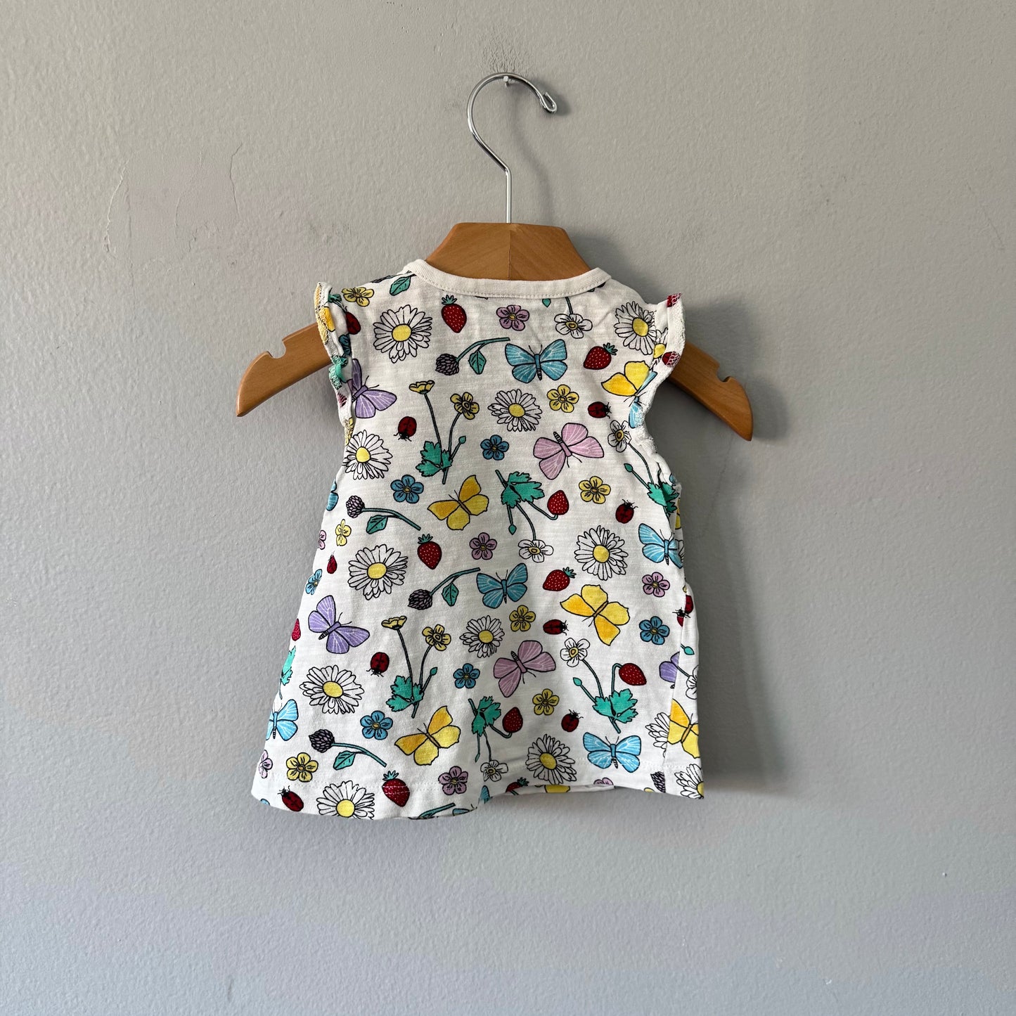 Viller Valla / White x flower tank top / 3-6M