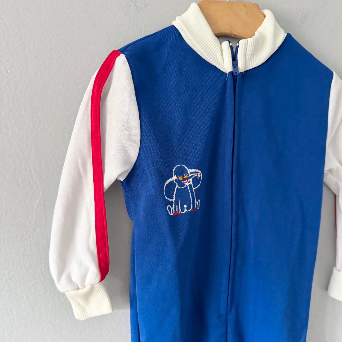 Vintage Sears / Blue jersey romper / 3Y