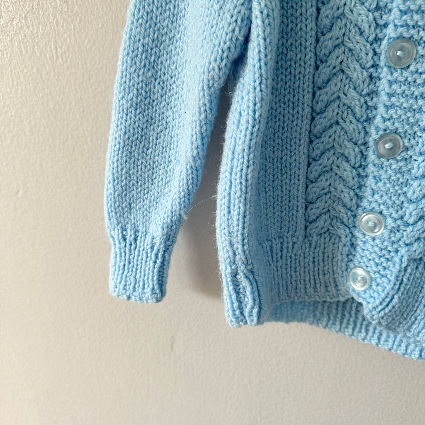 Handmade / Light blue knit jacket / 3Y