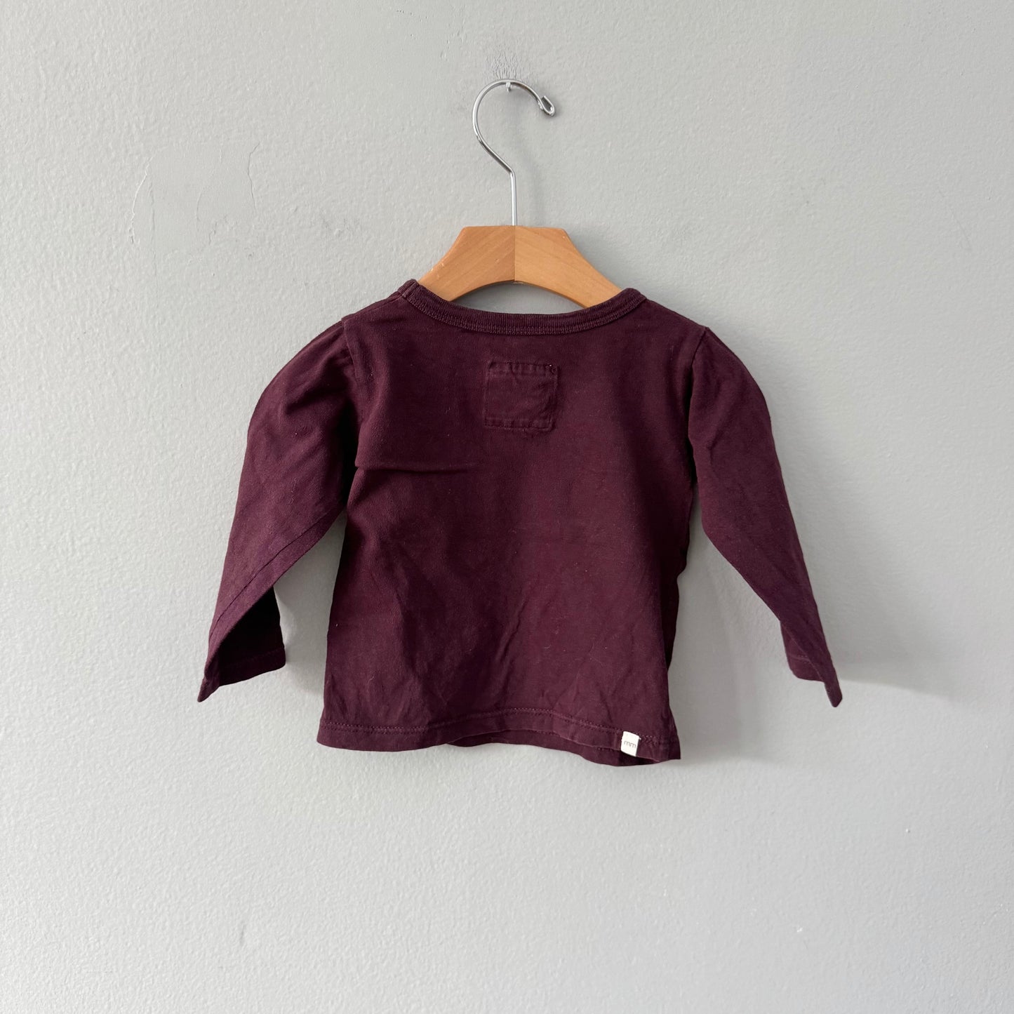 Mini Mioche / Burgundy long sleeve top / 12-18M