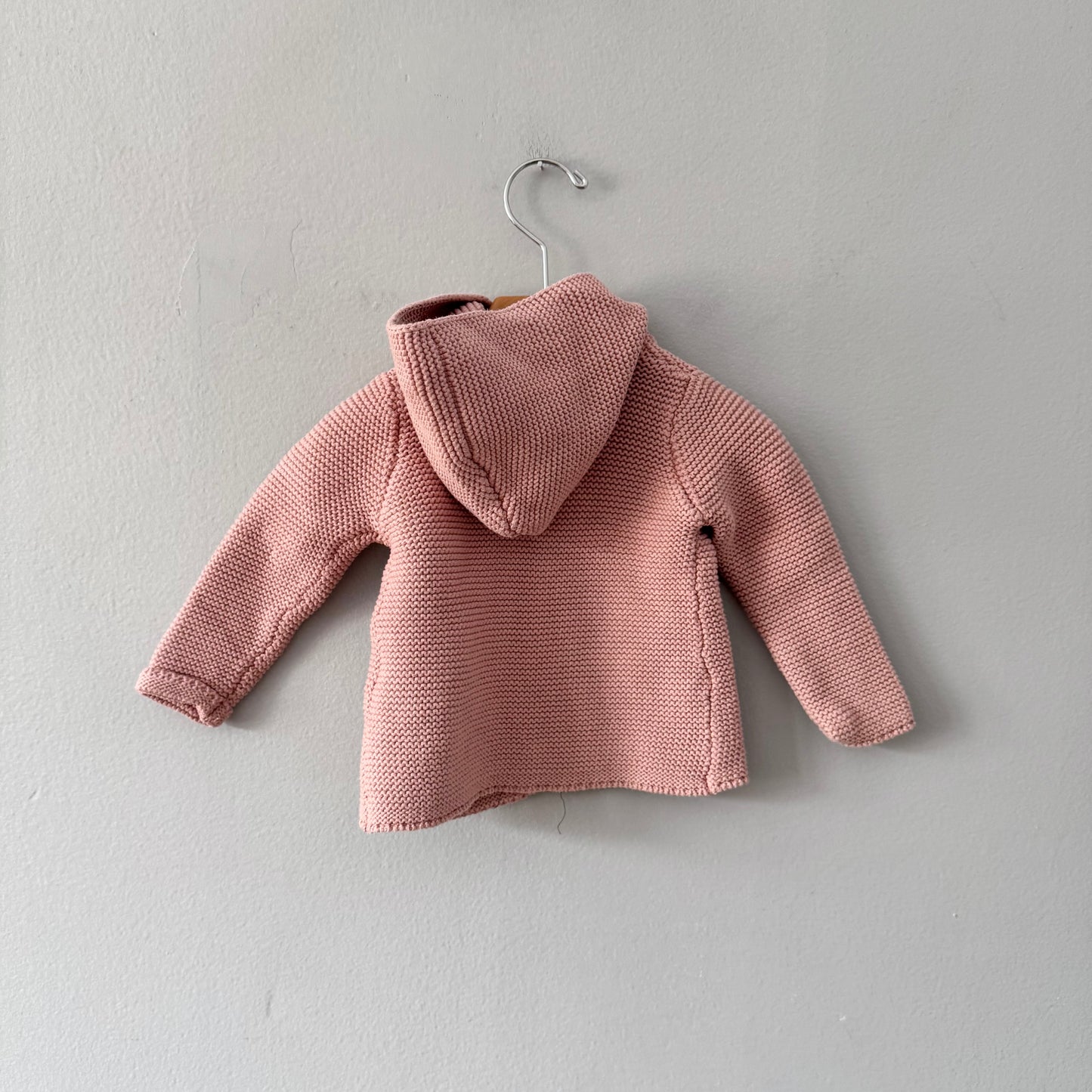 M&S / Pink cotton knit cardigan / 9-12M
