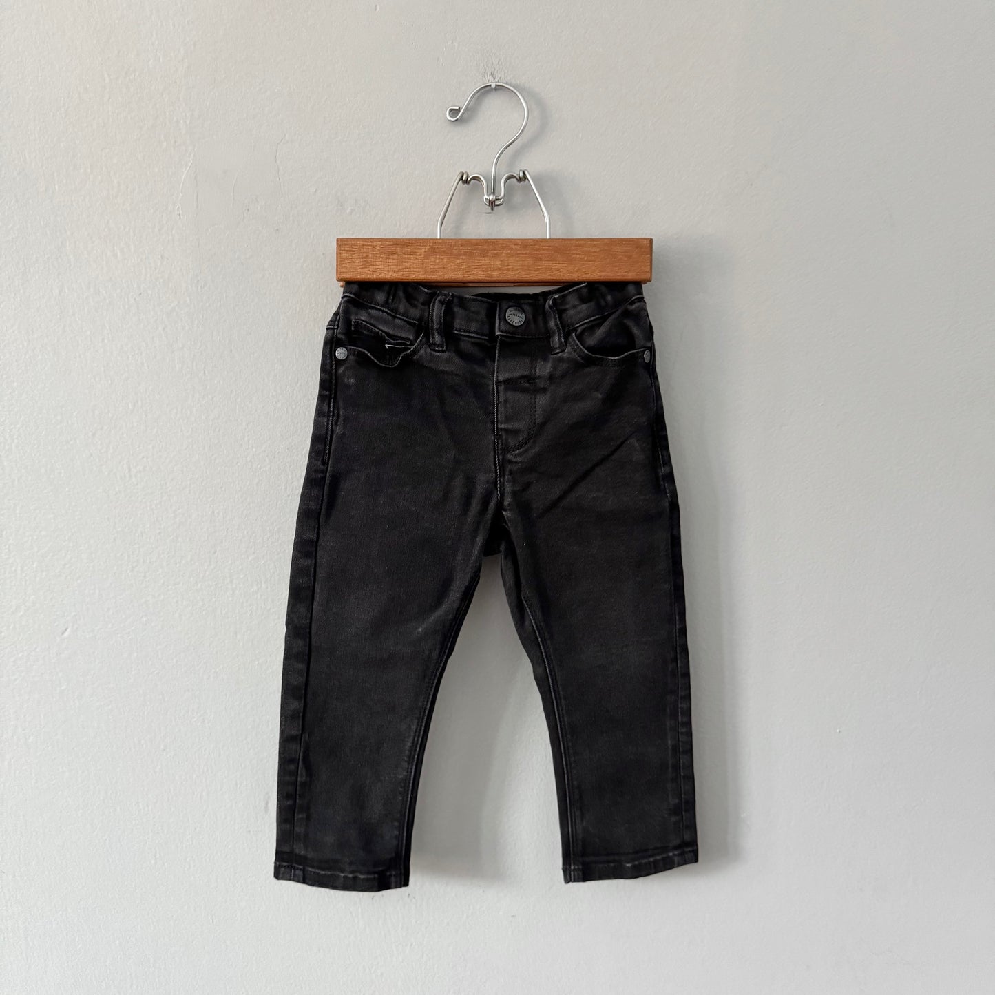 Next / Black denim / 12-18M