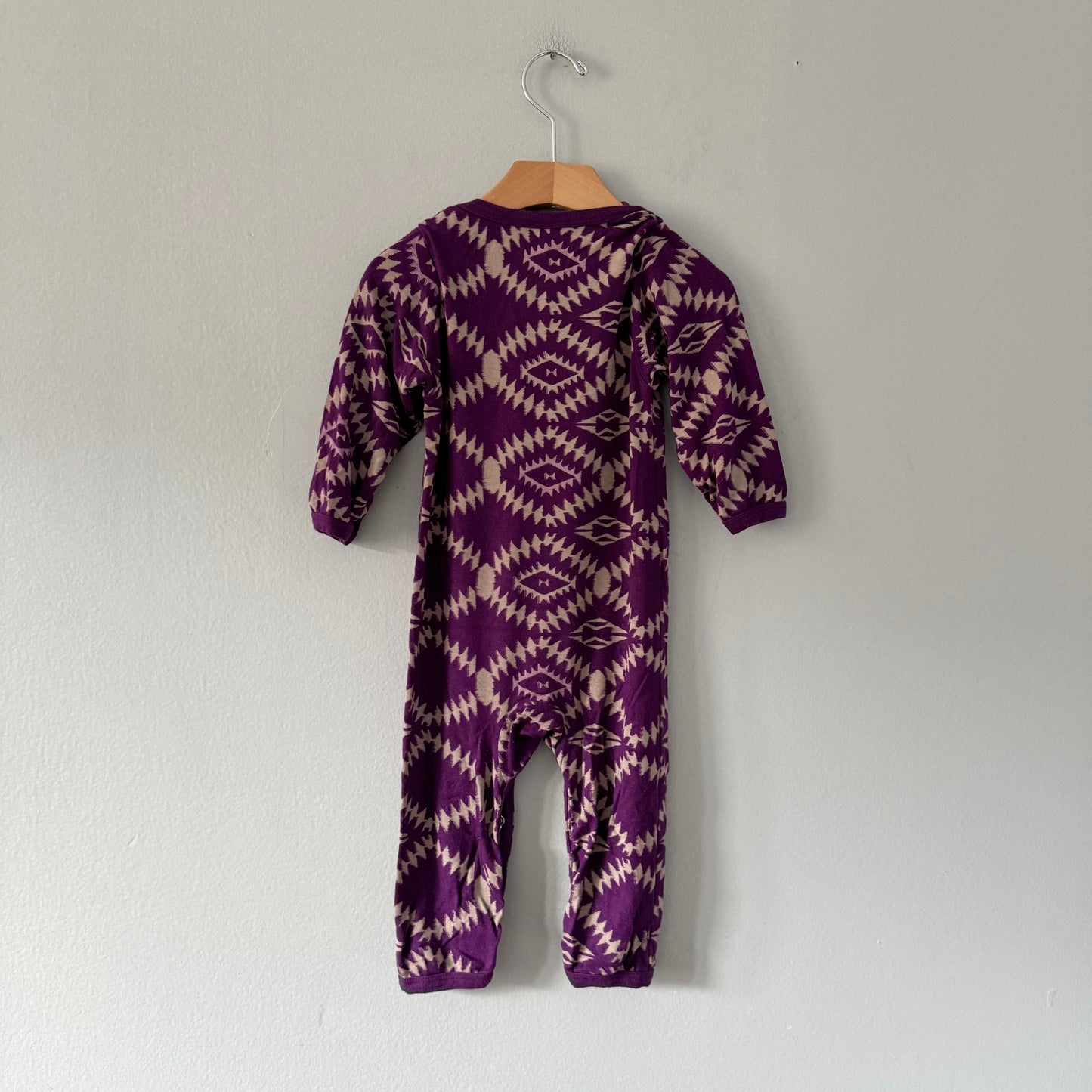 This is J / Purple bamboo viscose romper / 12-18M