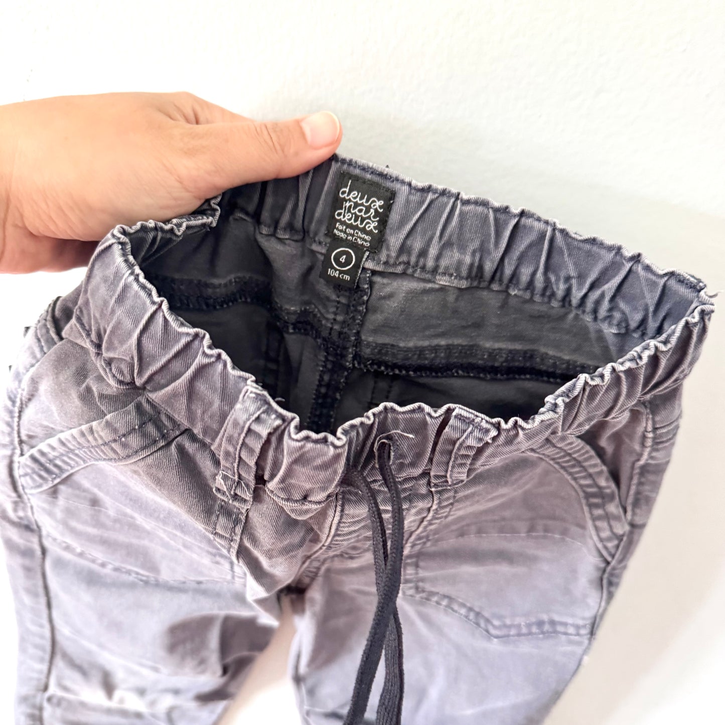 Deux par deux / Grey jogger chino / 4Y