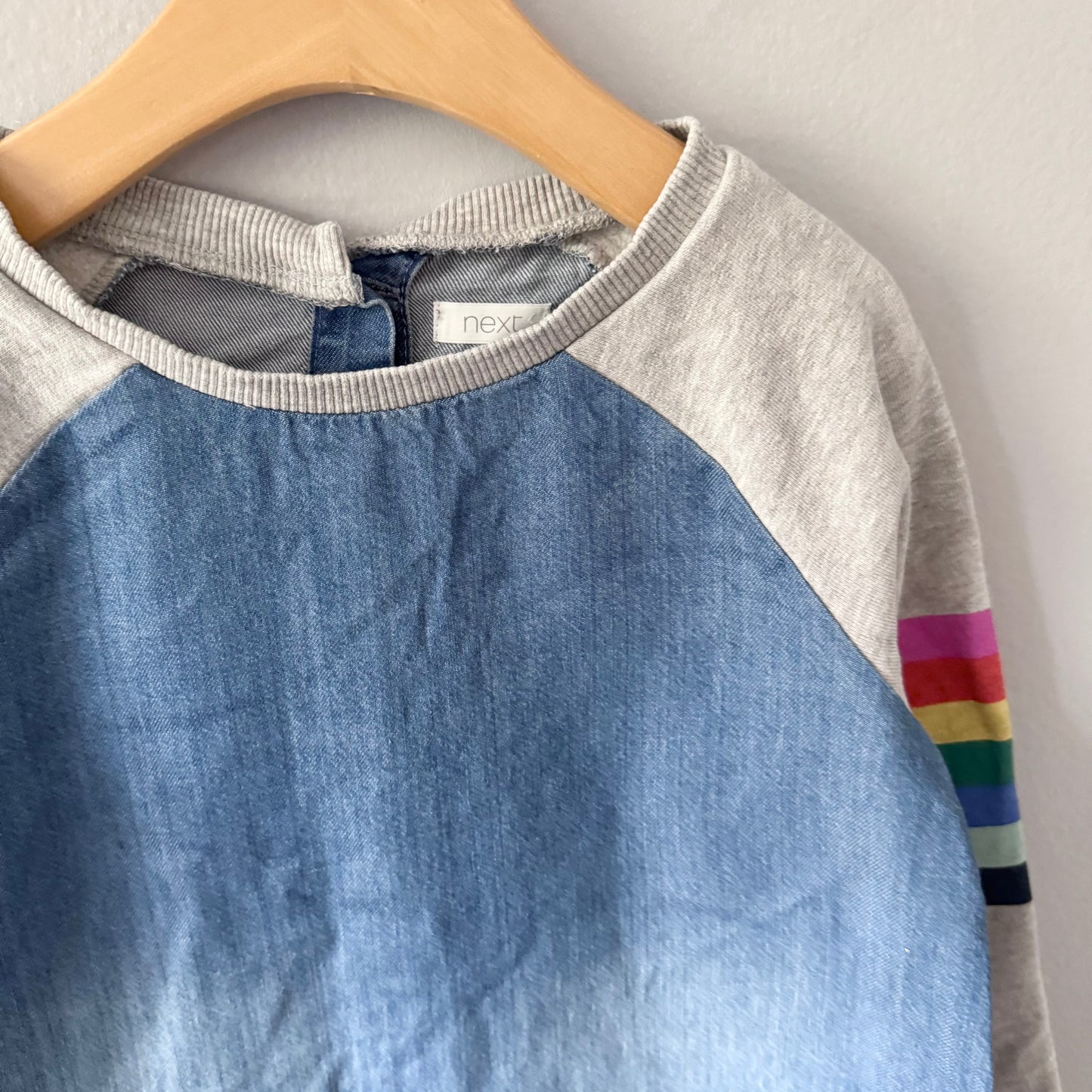 Next / Chambray x crew dress / 8Y