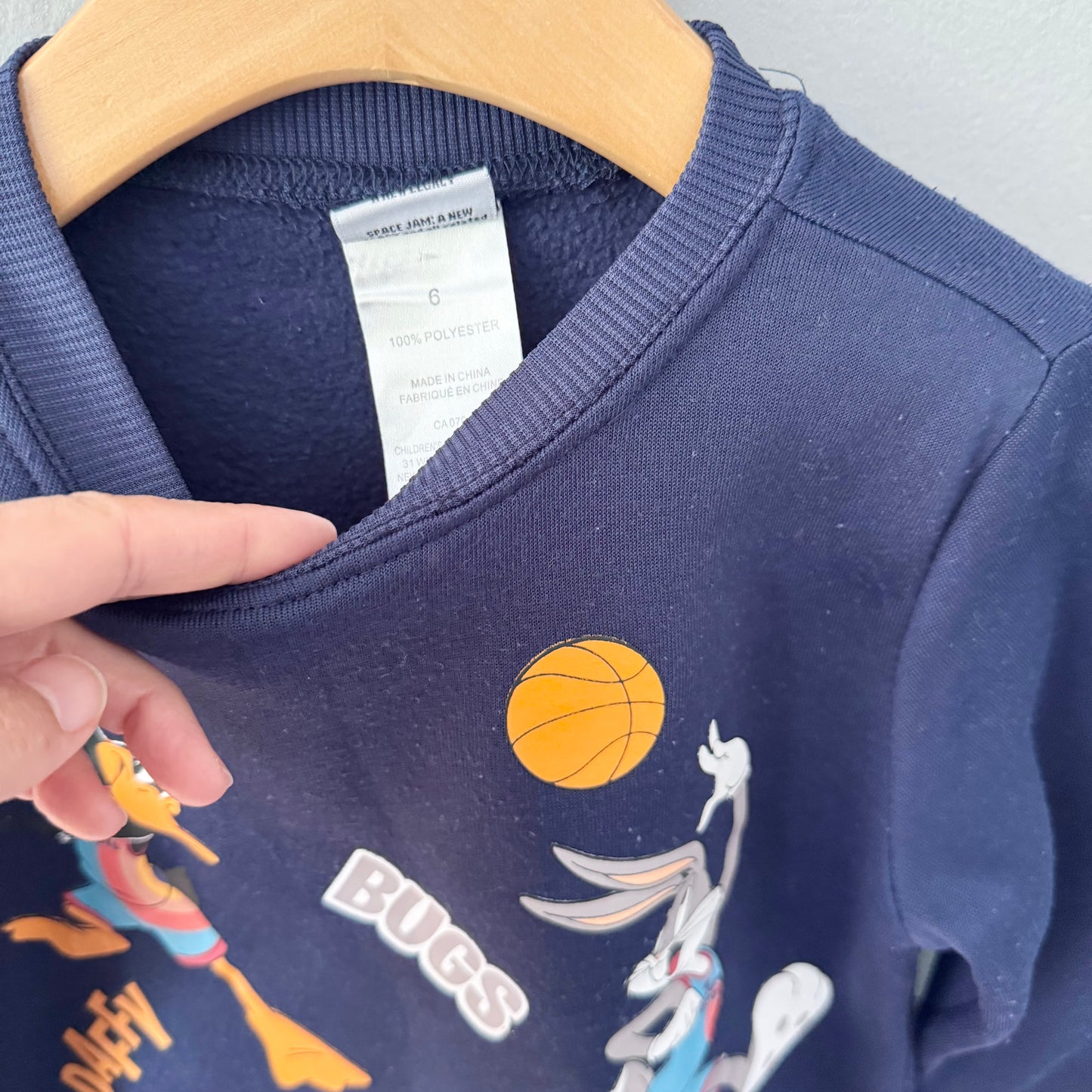 Space Jam / Navy sweatshirt / 6Y