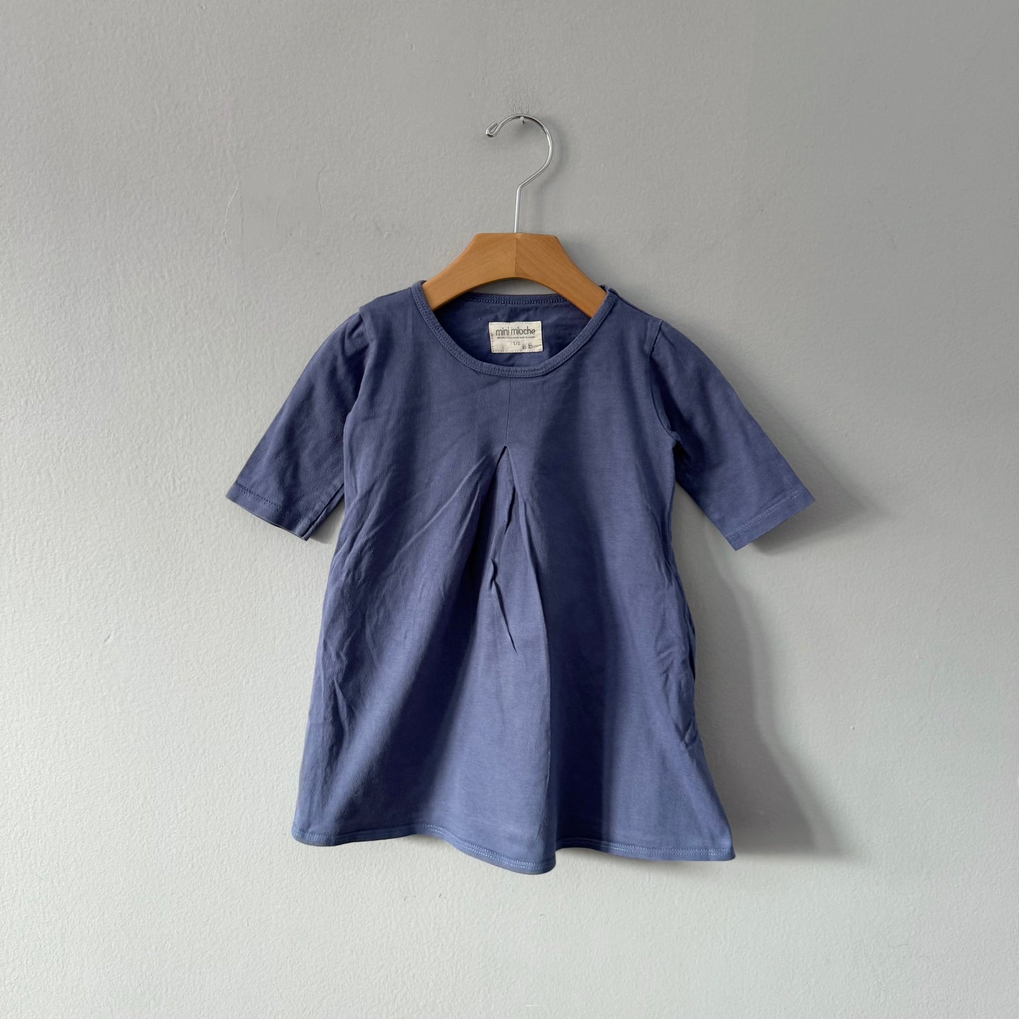 Mini Mioche / Purple organic cotton dress / 1-2T