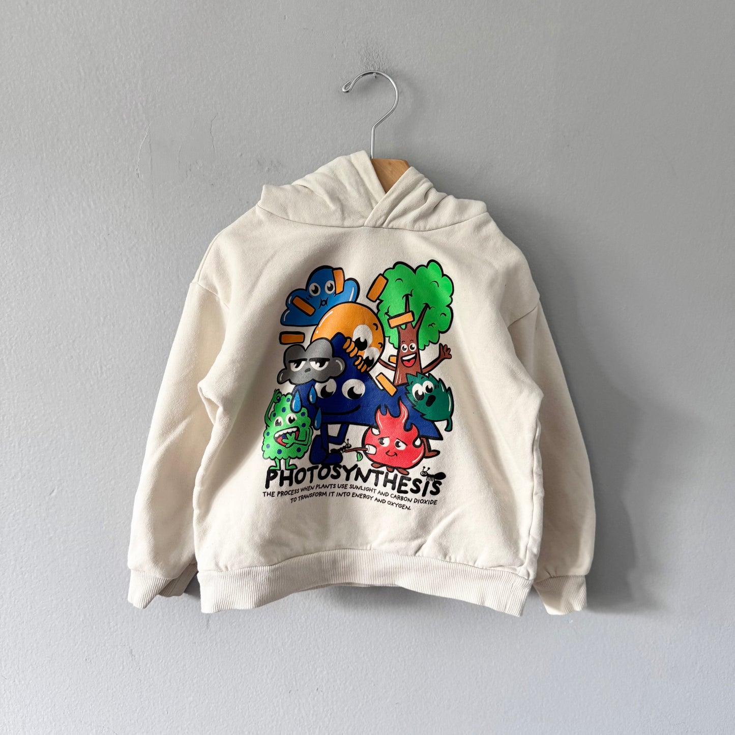 H&M / White x Photosynthesis hoodie / 4-6Y