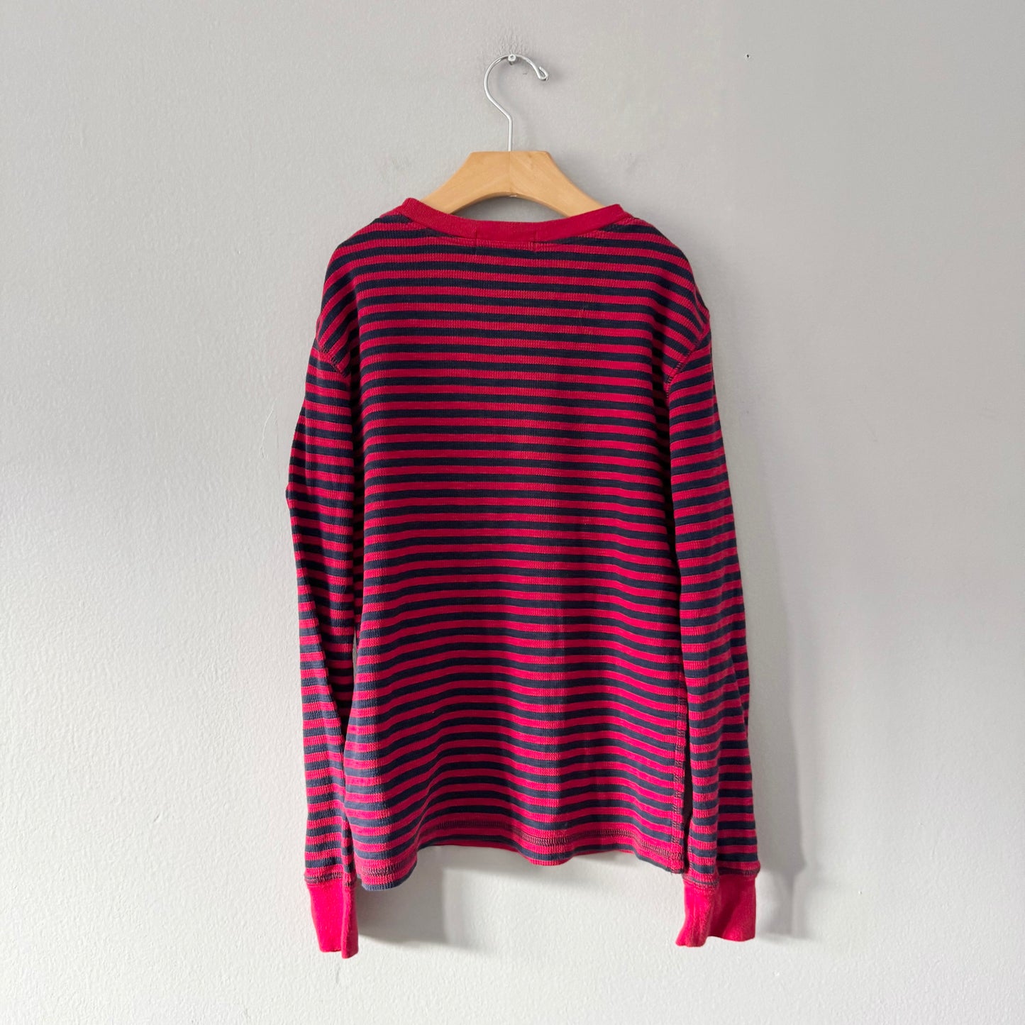 Polo Ralph Lauren / Red navy stripe waffle top / 10-12Y