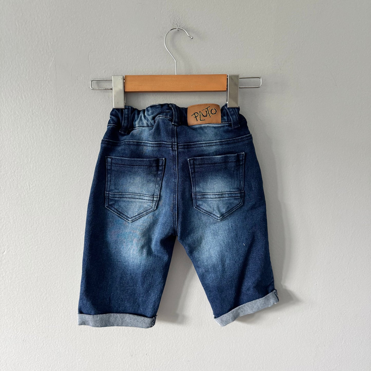 Disney / Denim Pluto half pants / 8Y