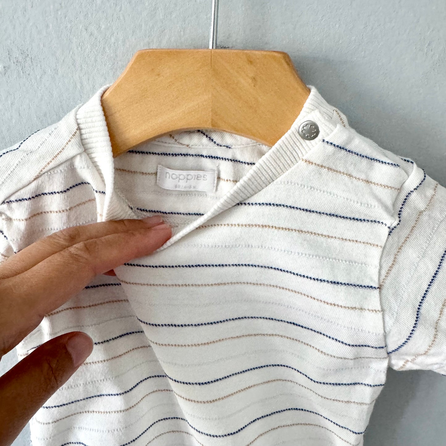 Noppies / White stripe T-shirt / 4-6M