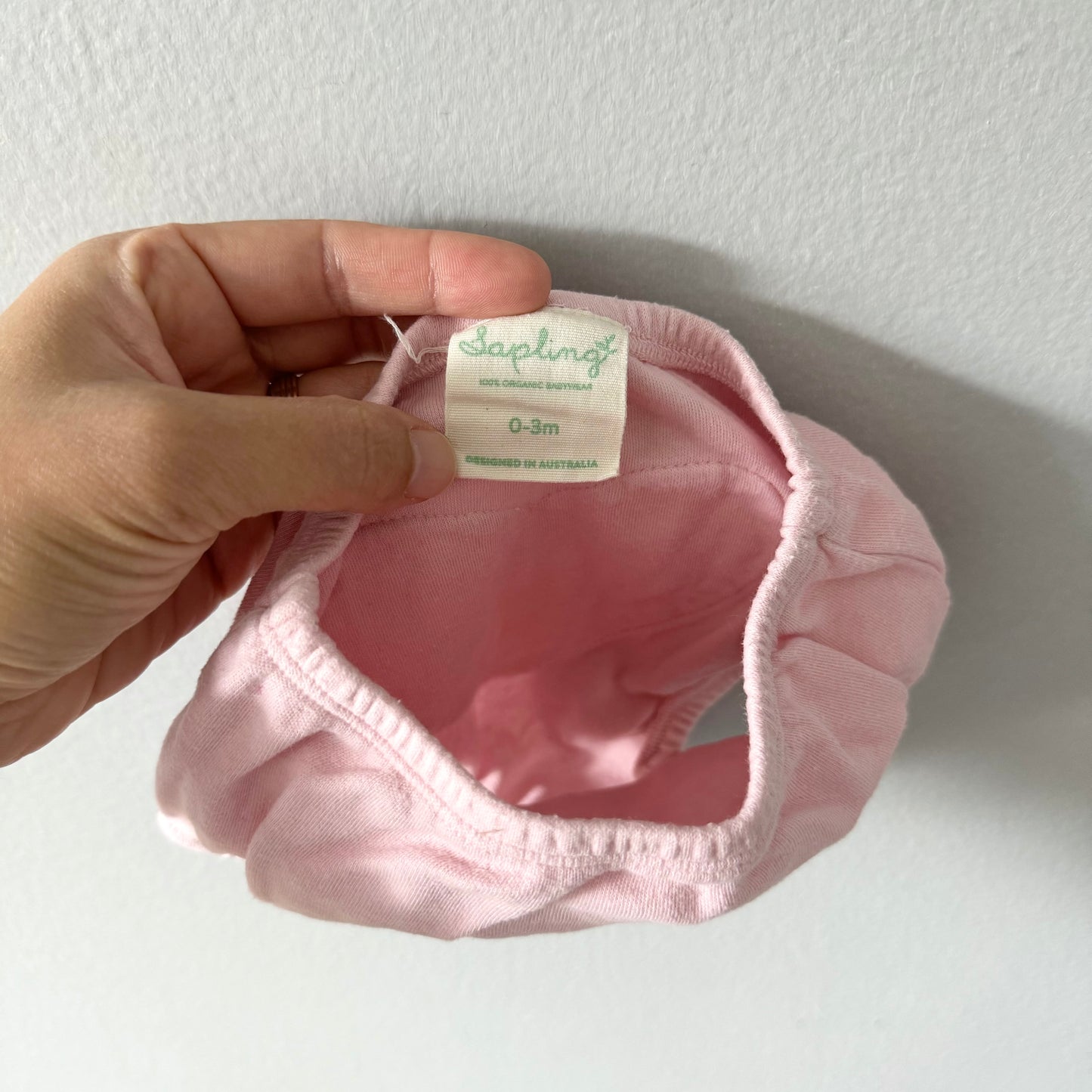 Sapling / Light pink heart bloomer / 0-3M