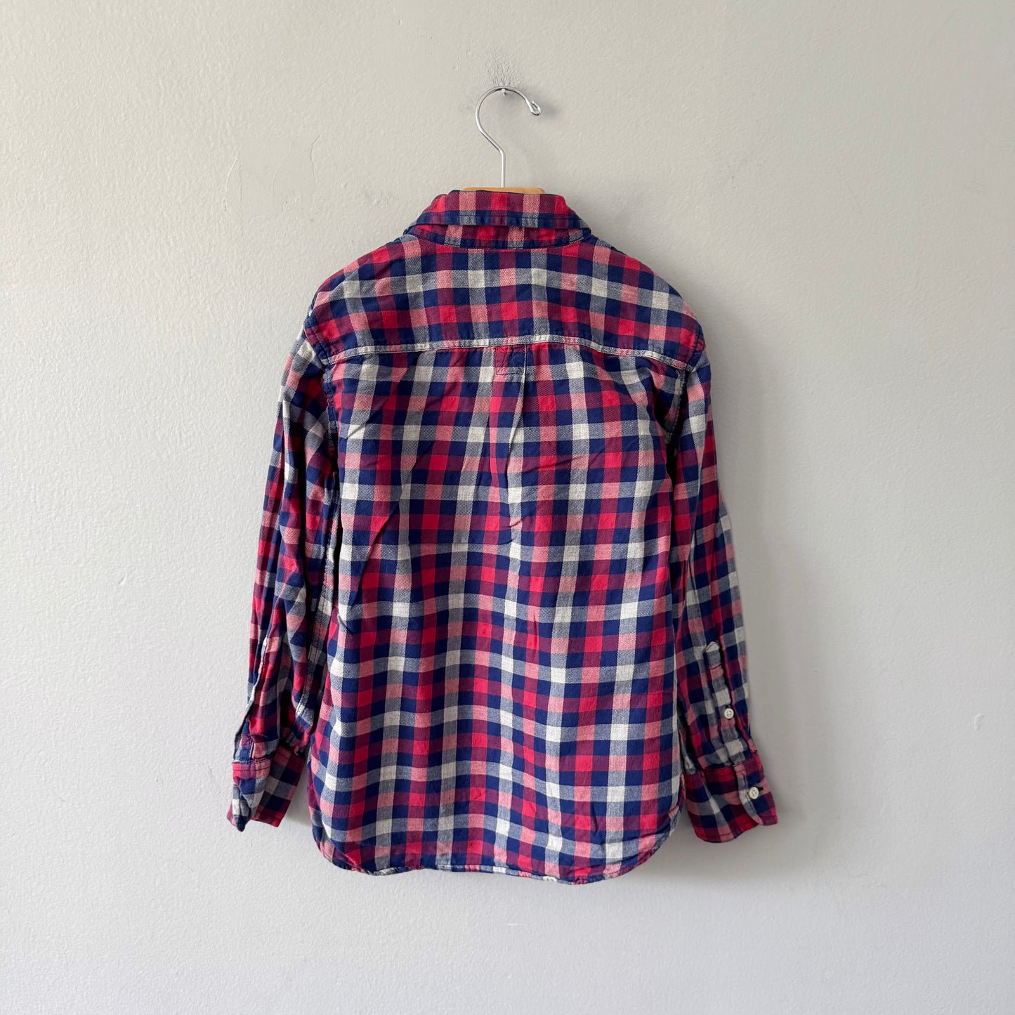 Crewcuts / Red navy flannel shirt / 8Y