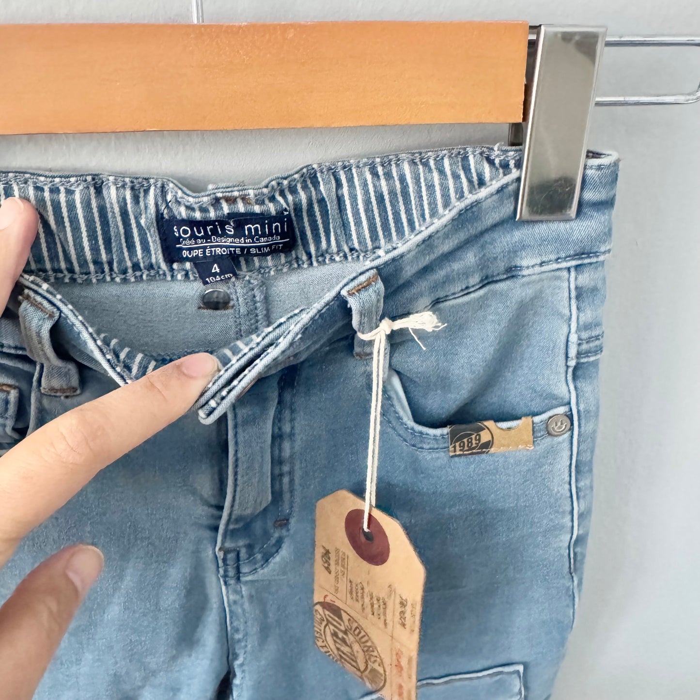 Souris Mini / Stretch denim / 4T - New with tag