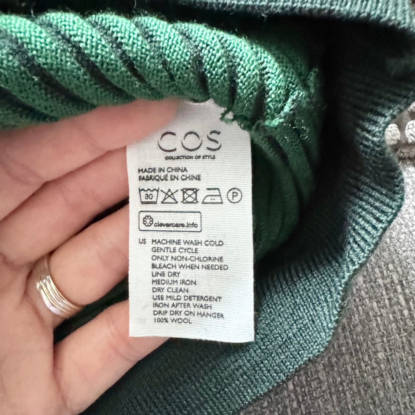 COS / Green knit dress / Women S