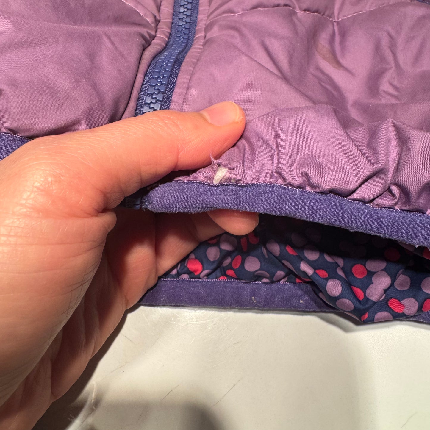 The North Face / Reversible puffer jacket - purple, navy, pink / 3T