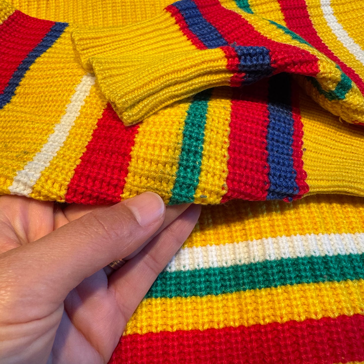 No brand / Pic Kids Market yellow knit zip up / 4-5Y