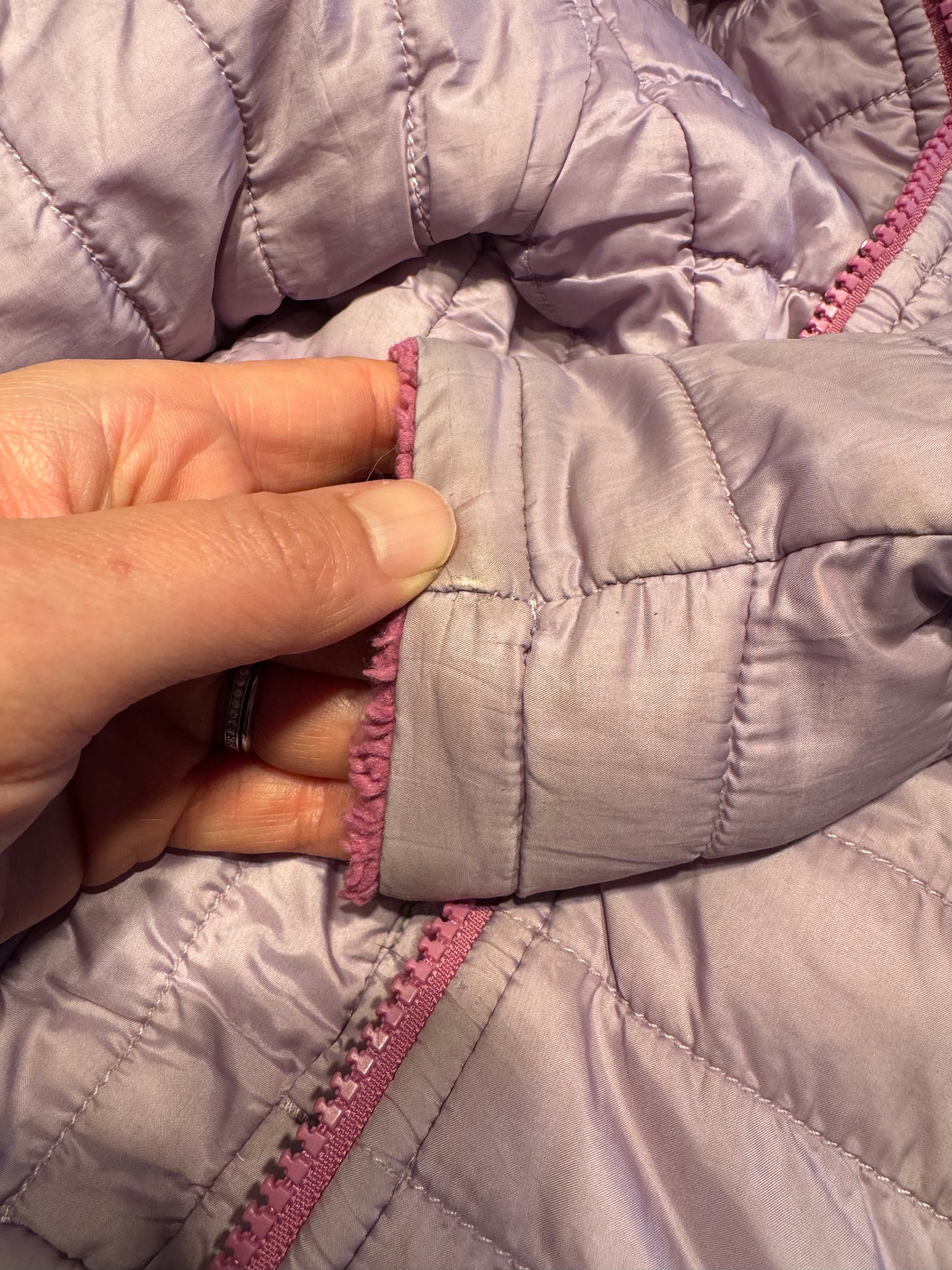 The North Face / Reversible puffer jacket - Sherpa x purple / 2T