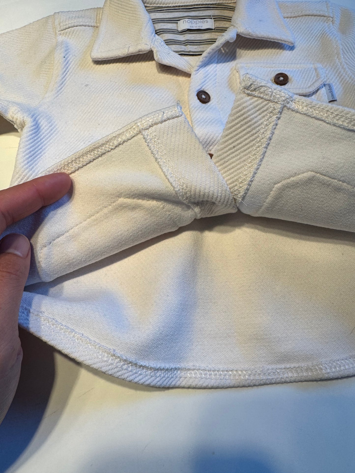 Noppies / Veste blanche / 4-6 mois
