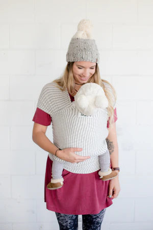 Beluga Baby / Baby wraps - White x light grey stripe