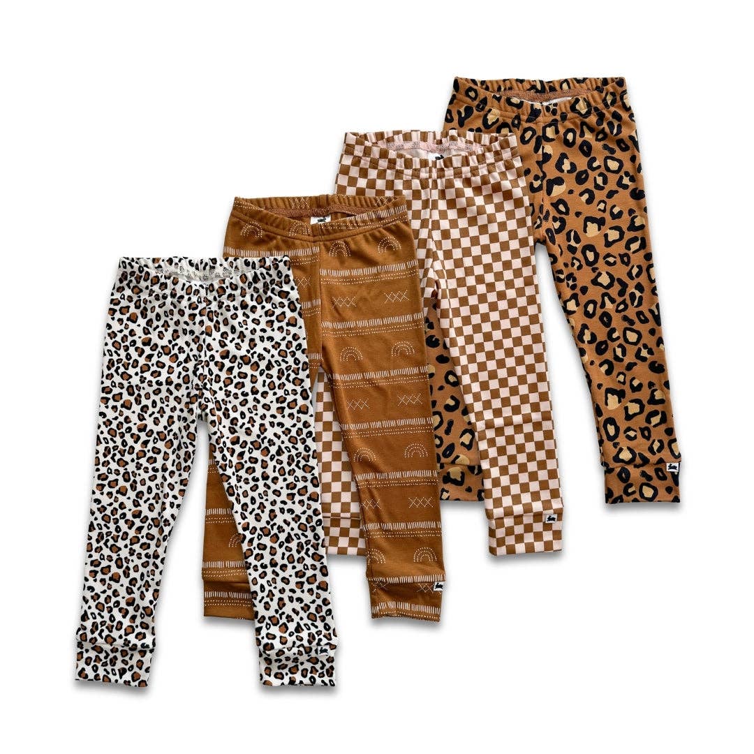 Little & Lively / Bamboo Leggings | Blush Checkers / 2, 5 & 6T - New with tag
