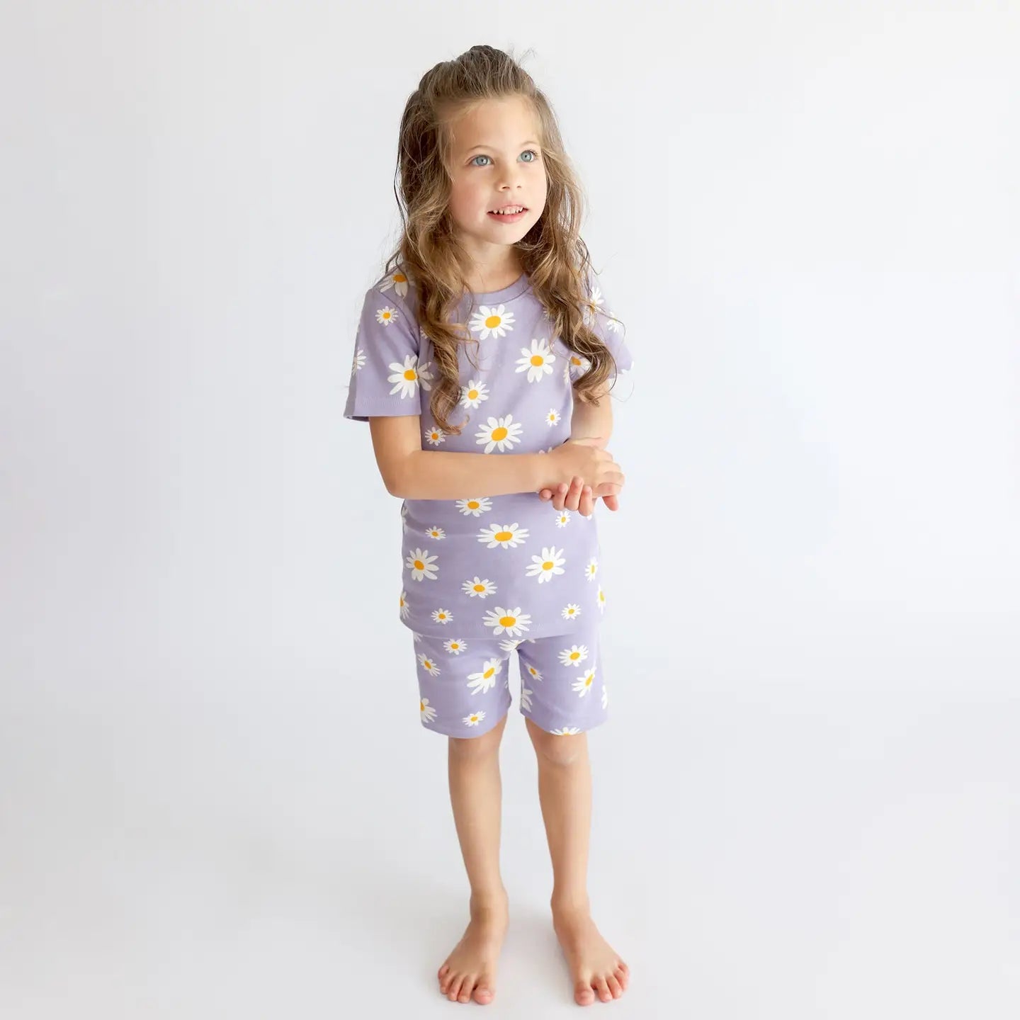 Parade Organics / "My Jammies" Organic Kids' Pajamas - Short 7/8 Years, Big Daisies