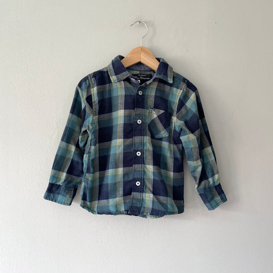Ben Sherman / Green checked cotton shirt / 24M
