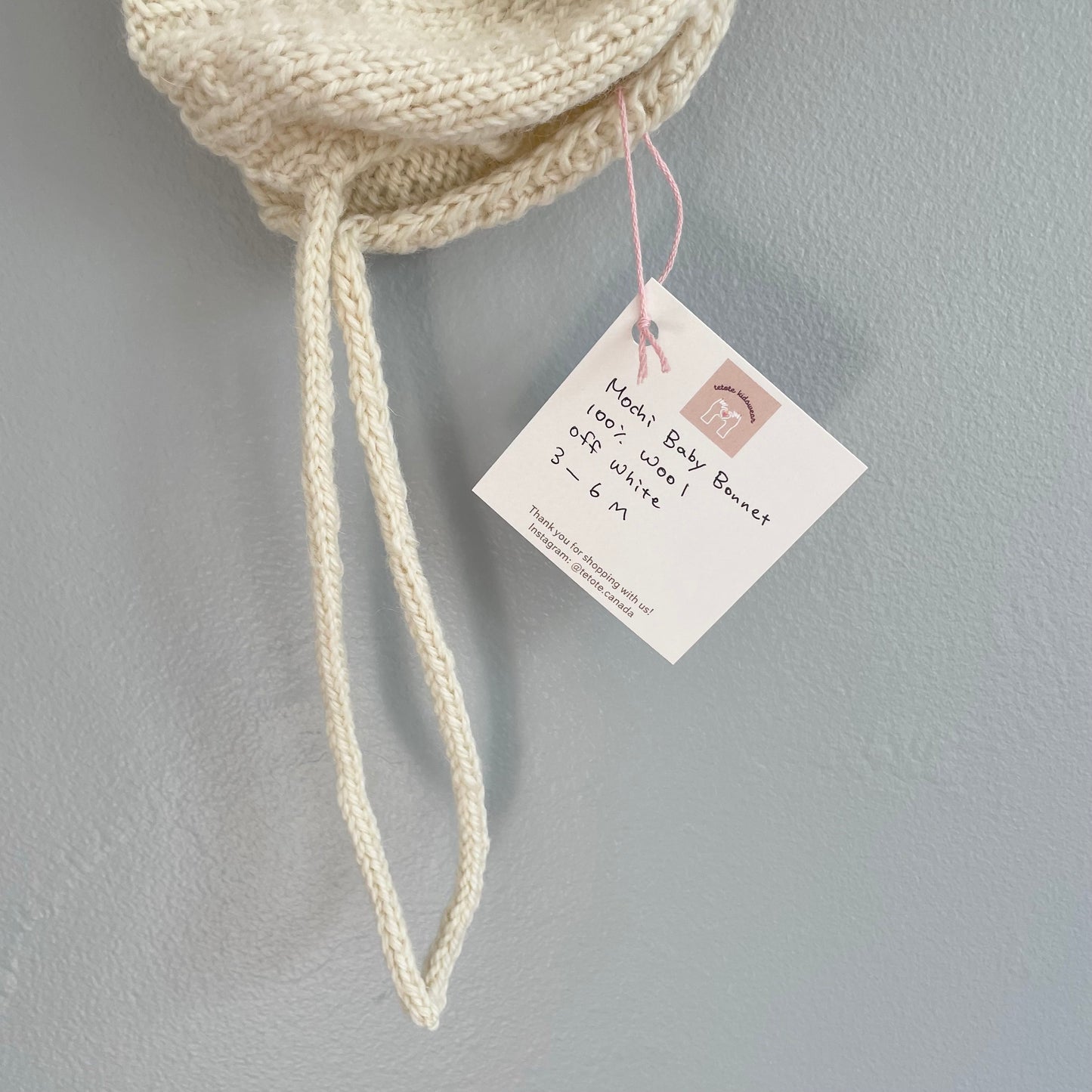 tetote / Wool round bonnet / 3-6M