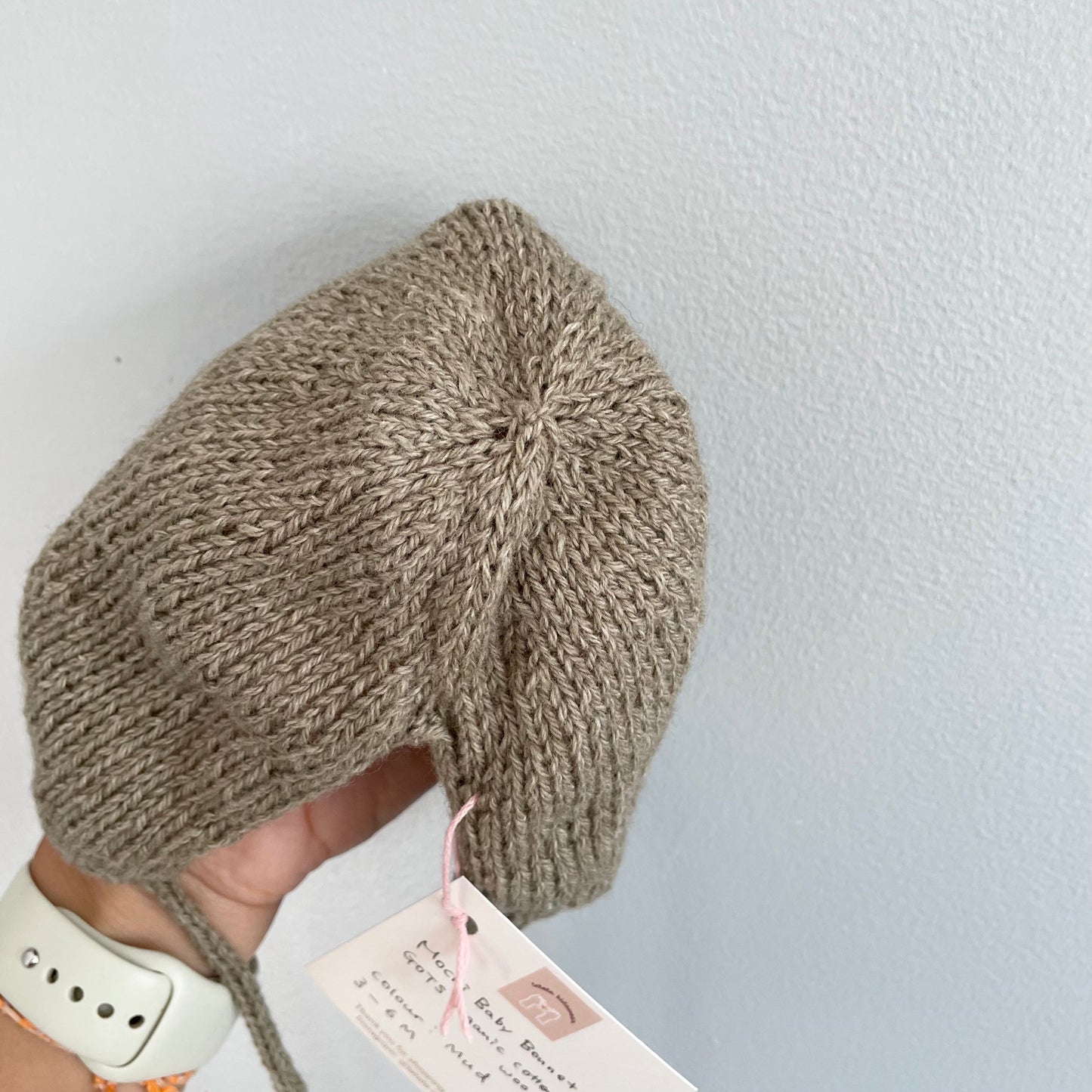 tetote / Organic cotton & wool bonnet / 3-6M