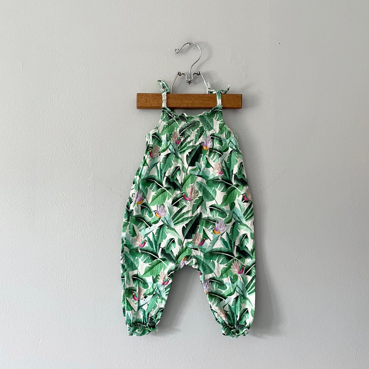 H&M / Organic cotton cami romper / 4-6M