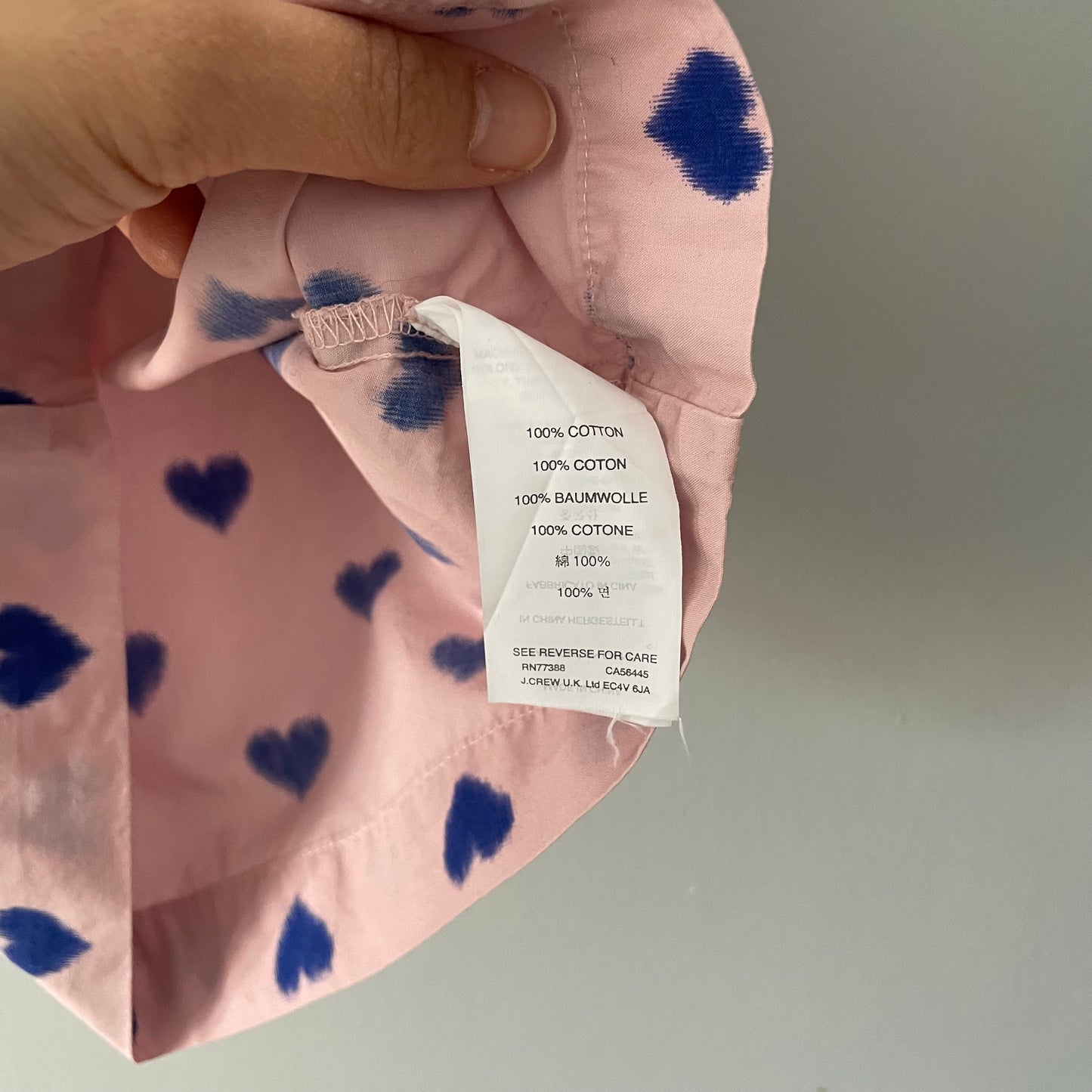 Crewcuts / Pink x hearts dress / 6-12M