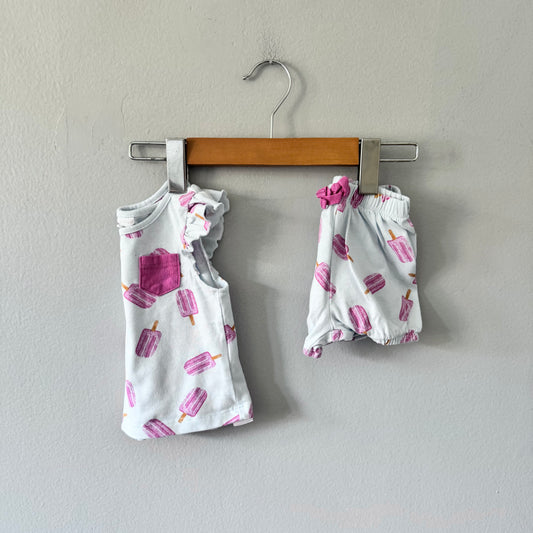 PL baby / Light blue x pink popsicle set / 6M
