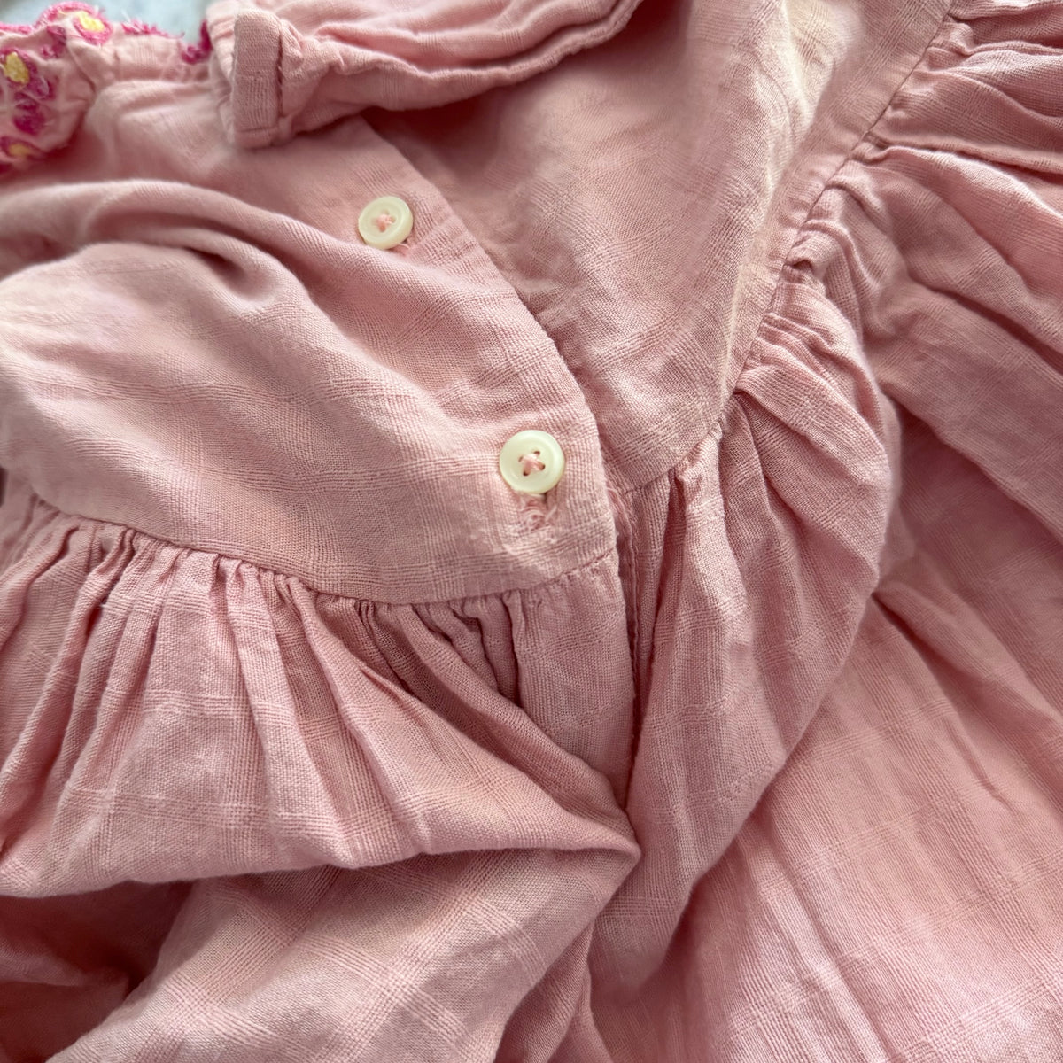 Nuberry / Pink muslin dress / 18-24M