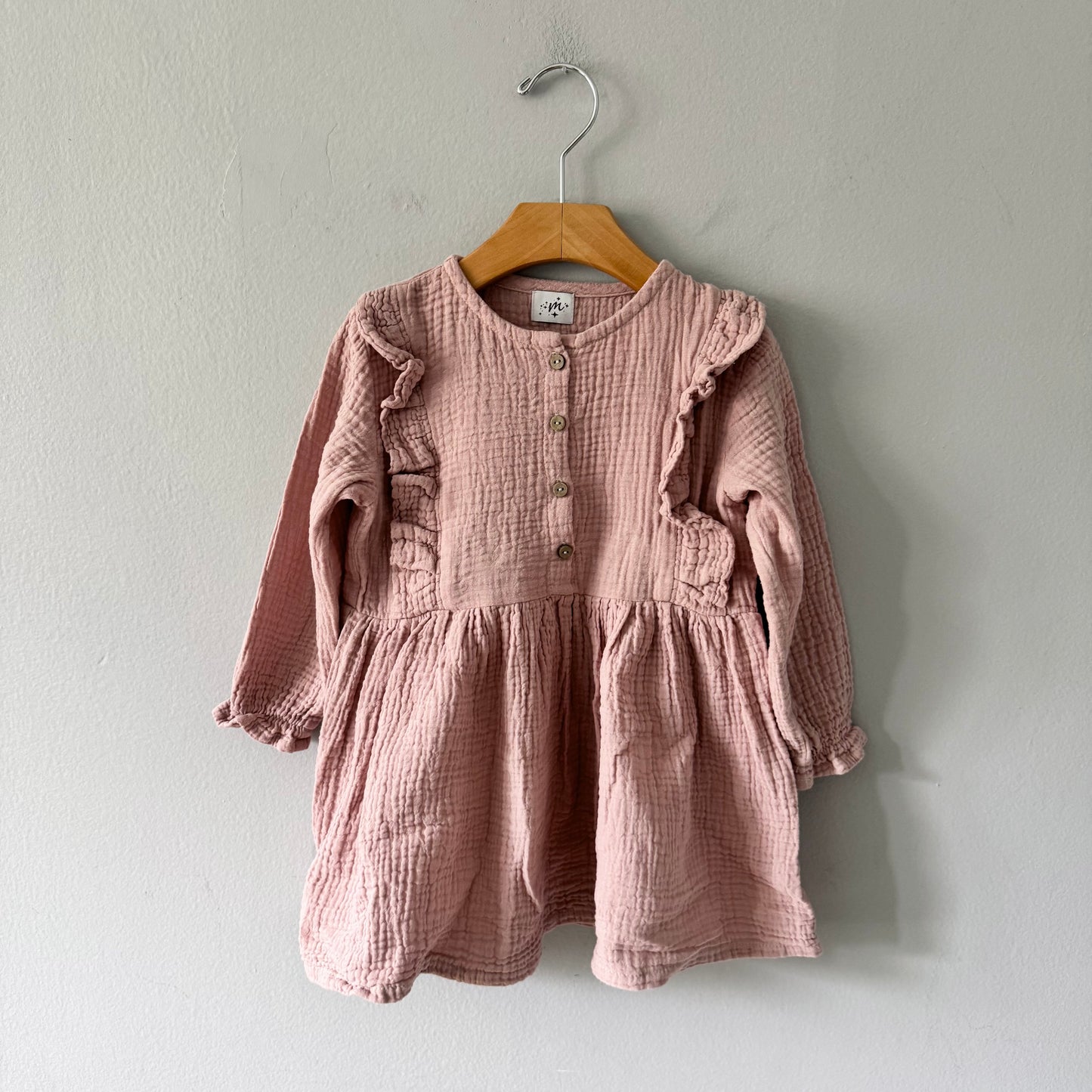 M / Pink muslin dress / 3T